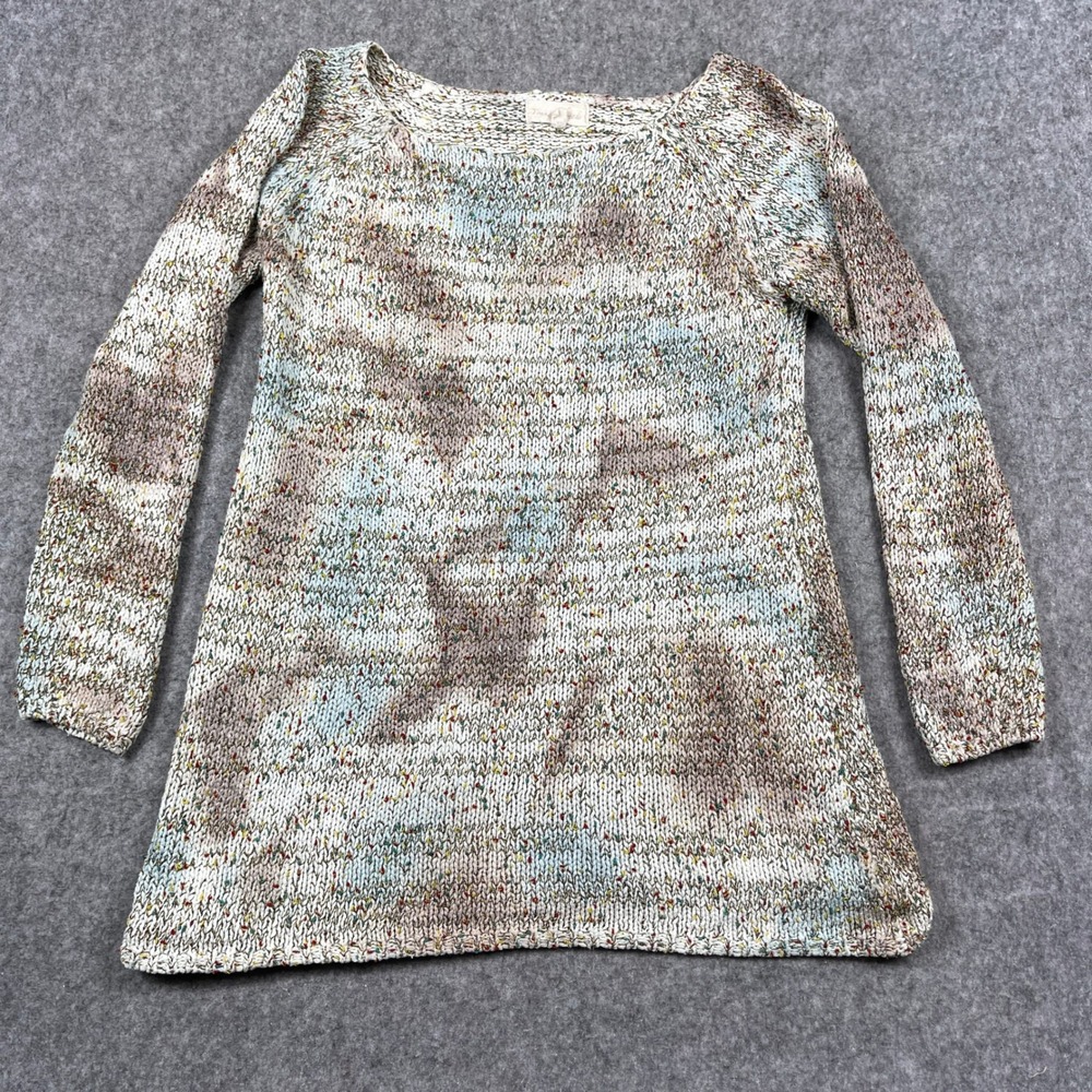 Young Threads Knit Sweater Women's Large Tunic Abstract Pullover‎ Long Sleeve